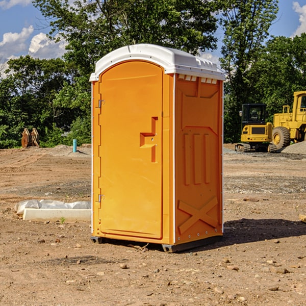 how often are the portable restrooms cleaned and serviced during a rental period in Wolf Island Missouri